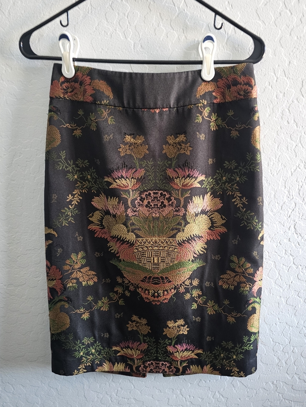 CAbi Jaquard Pencil Skirt, Size 4